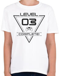 printfashion level-complete-03-gray - Gyerek póló - Fehér (1056868)
