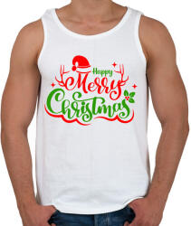 printfashion boldog karácsonyt - Férfi atléta - Fehér (14624518)