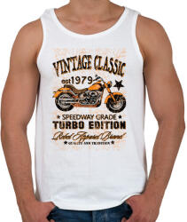 printfashion 1979-es Vintage Classic Turbo Edition motorkerékpár - Férfi atléta - Fehér (4633670)