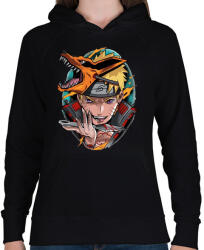 printfashion Naruto Kyuubi - Női kapucnis pulóver - Fekete (5386668)