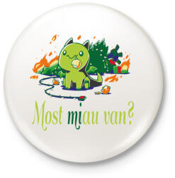 printfashion Cica karácsonya - most mi van - Kitűző, hűtőmágnes - Fehér (4125103)