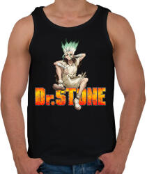 printfashion Dr. Stone - Senku - Férfi atléta - Fekete (14861377)