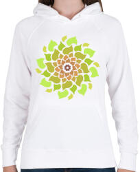 printfashion Tavaszi mandala - Női kapucnis pulóver - Fehér (13394466)