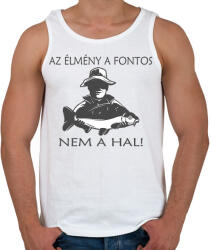 printfashion Az élmény a fontos! - Férfi atléta - Fehér (4775053)