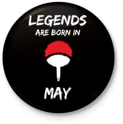 printfashion Naruto szülinap - Május - Kitűző, hűtőmágnes - Fekete (3103300)