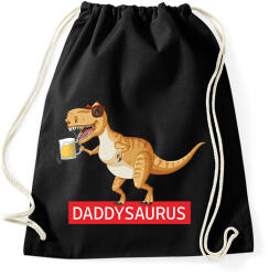 printfashion Daddysaurus - Sportzsák, Tornazsák - Fekete (6931976)