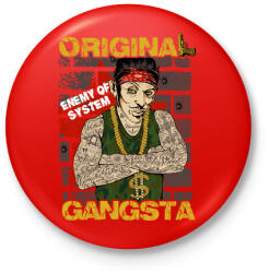 printfashion Igazi gangsta - Kitűző, hűtőmágnes - Piros (3105531)