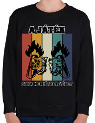 printfashion A JÁTÉK SOHA NEM ÉRHET VÉGET - Gyerek pulóver - Fekete (11941131)