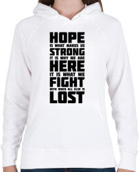 printfashion God of War idézet - Női kapucnis pulóver - Fehér (11345298)