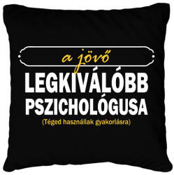 printfashion A jövő pszichológusa - Párnahuzat, Díszpárnahuzat - Fekete (11634935)