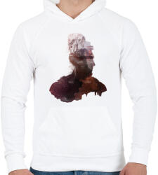 printfashion Inner wilderness - Férfi kapucnis pulóver - Fehér (224178)