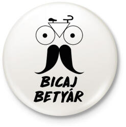 printfashion Bicaj betyár - Kitűző, hűtőmágnes - Fehér (7433456)