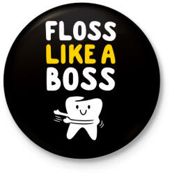 printfashion Flossing táncos fogászat - Kitűző, hűtőmágnes - Fekete (3096473)