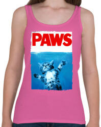 printfashion Cápa mancsok - Női atléta - Rózsaszín (23461)