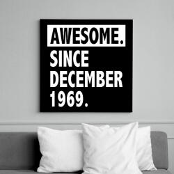 printfashion Csodálatos 1969 december óta - Vászonkép - Fekete (6646564)
