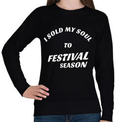 printfashion I sold my soul to FESTIVAL SEASON - Női pulóver - Fekete (252792)