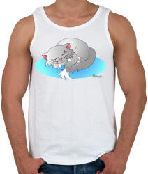 printfashion Szundicic - Férfi atléta - Fehér (461377)