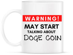 printfashion WARNING Doge Coin - Bögre - Fehér (4966840)