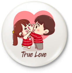 printfashion Igaz szerelem - Kitűző, hűtőmágnes - Fehér (6062562)