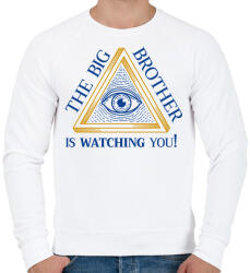printfashion The big brother is watching you! - Férfi pulóver - Fehér (7012526)