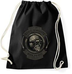 printfashion Motoros koponya - Sportzsák, Tornazsák - Fekete (37885)