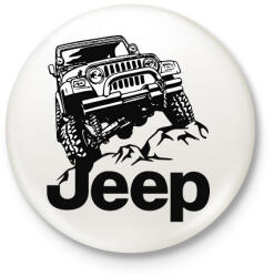 printfashion Jeep - Kitűző, hűtőmágnes - Fehér (3087942)