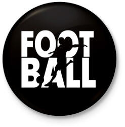 printfashion Football - Focilabda - Kitűző, hűtőmágnes - Fekete (7159450)