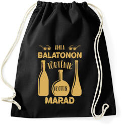printfashion Ami a Balatonon történik - Sportzsák, Tornazsák - Fekete (7346696)