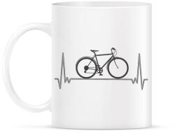 printfashion Biciklis szív - Bögre - Fehér (12082213)