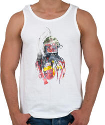 printfashion Fire&Smoke - Férfi atléta - Fehér (863118)