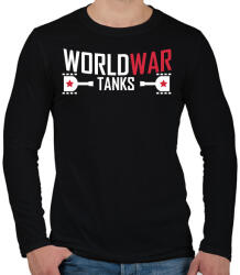 printfashion World War Tanks - Férfi hosszú ujjú póló - Fekete (1885857)