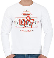 printfashion since-1987-red-black - Férfi pulóver - Fehér (531150)