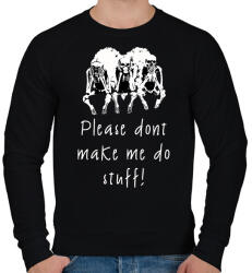 printfashion dont make me stuff - Férfi pulóver - Fekete (1750090)