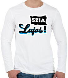 printfashion Szia Lajos! - Férfi hosszú ujjú póló - Fehér (5375742)