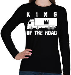 printfashion King of the road - Női hosszú ujjú póló - Fekete (7479631)