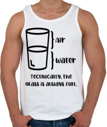 printfashion The glass is always full. - Férfi atléta - Fehér (5784520)