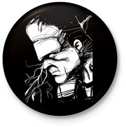 printfashion Frankenstein - Kitűző, hűtőmágnes - Fekete (5562275)