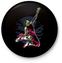 printfashion Kosaras zombi - Kitűző, hűtőmágnes - Fekete (3095989)