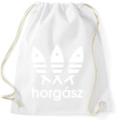 printfashion Horgász adidas márkaparódia - Sportzsák, Tornazsák - Fehér (7637363)