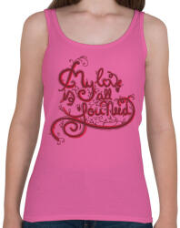 printfashion Love - Női atléta - Rózsaszín (410473)