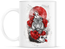 printfashion Fehér tigris - Bögre - Fehér (1029274)
