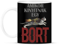 printfashion Amikor kinyitnak egy bort - Bögre - Fekete (7075292)