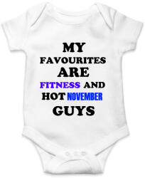 printfashion A kedvenceim a fitnessz és a jó novemberi születésű pasik - Baba Body - Fehér (1388927)