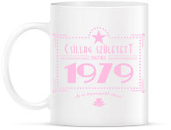 printfashion csillag-1979-pink - Bögre - Fehér (790825)