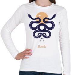 printfashion Ikrek minta - Női hosszú ujjú póló - Fehér (6264977)