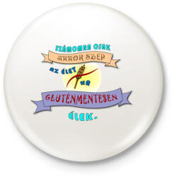 printfashion Glutenfree3 - Kitűző, hűtőmágnes - Fehér (3077174)