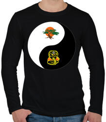 printfashion Dojo yin-yang - Férfi hosszú ujjú póló - Fekete (11777131)