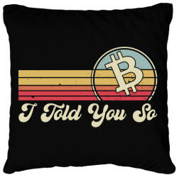 printfashion BITCOIN 4 EVER 34 - Párnahuzat, Díszpárnahuzat - Fekete (6108732)
