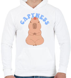 printfashion Capybara - Capyness - Férfi kapucnis pulóver - Fehér (13400322)