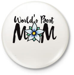 printfashion Word's best mom - Kitűző, hűtőmágnes - Fehér (3088485)